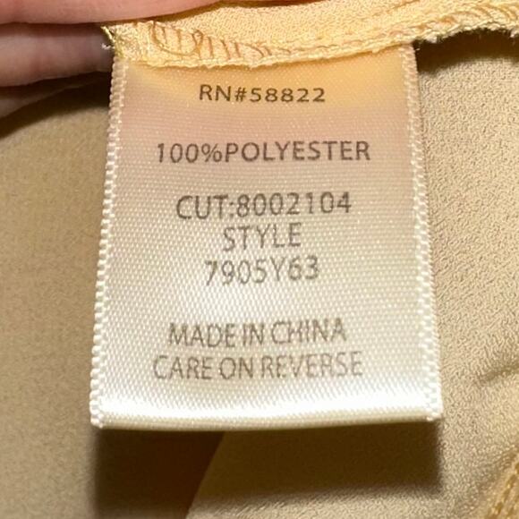 NEW Max Studio Yellow Floral Smocked Waist Sleeveless V-Neck Maxi Dress Size S - Picture 6 of 13